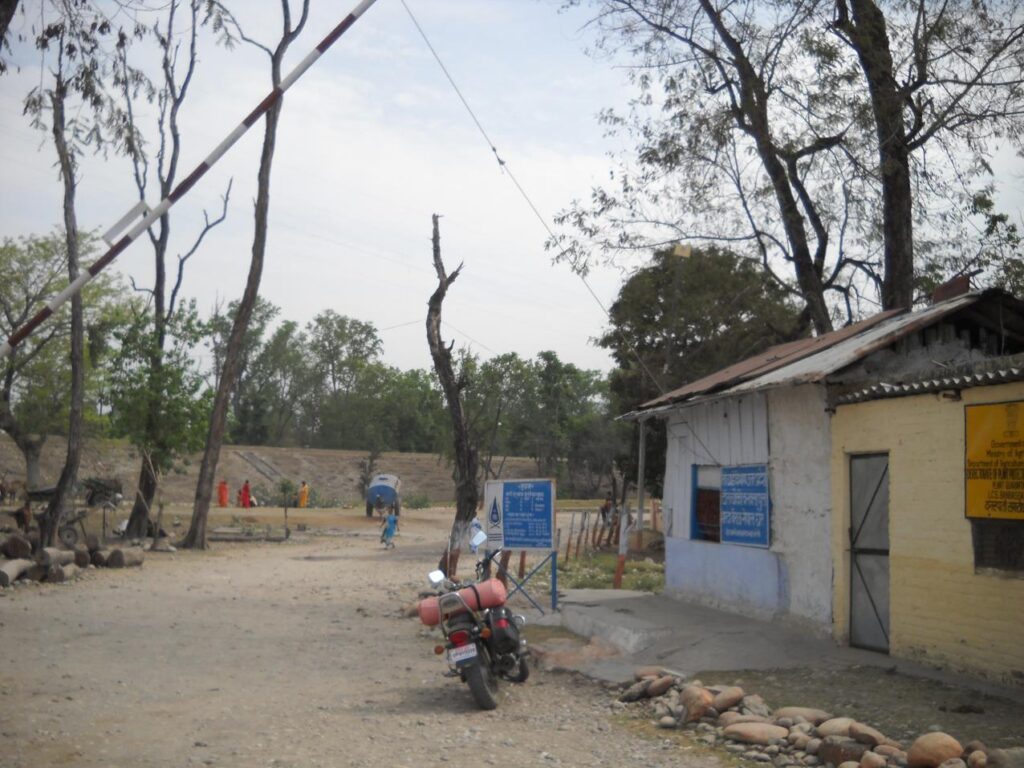 AskDushyant at one of the check point in india nepal border nepal bike trip via nainital and tanakpur extremely adventurous crossing the border Year 2011