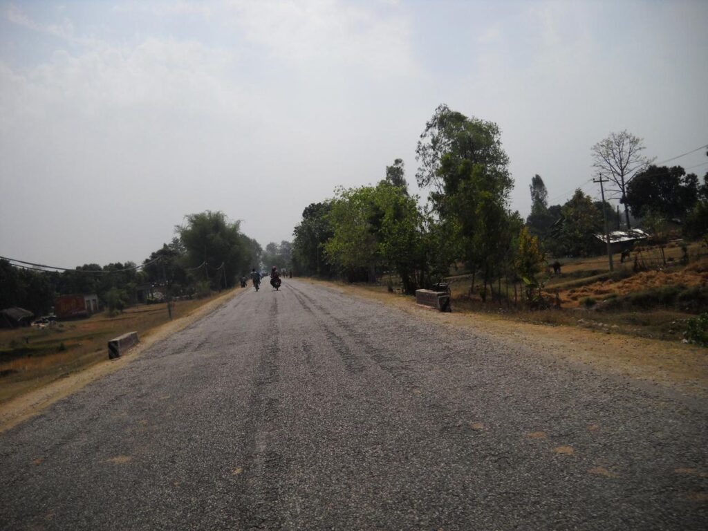 AskDushyant crossed the india nepal border now in nepal nepal bike trip via nainital and tanakpur extremely adventurous crossing the border Year 2011 1