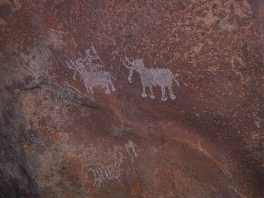 AskDushyant elephant rock painting bhimbetka an archaeological treasure of ancient india road trip to bhimbetka Year 2009