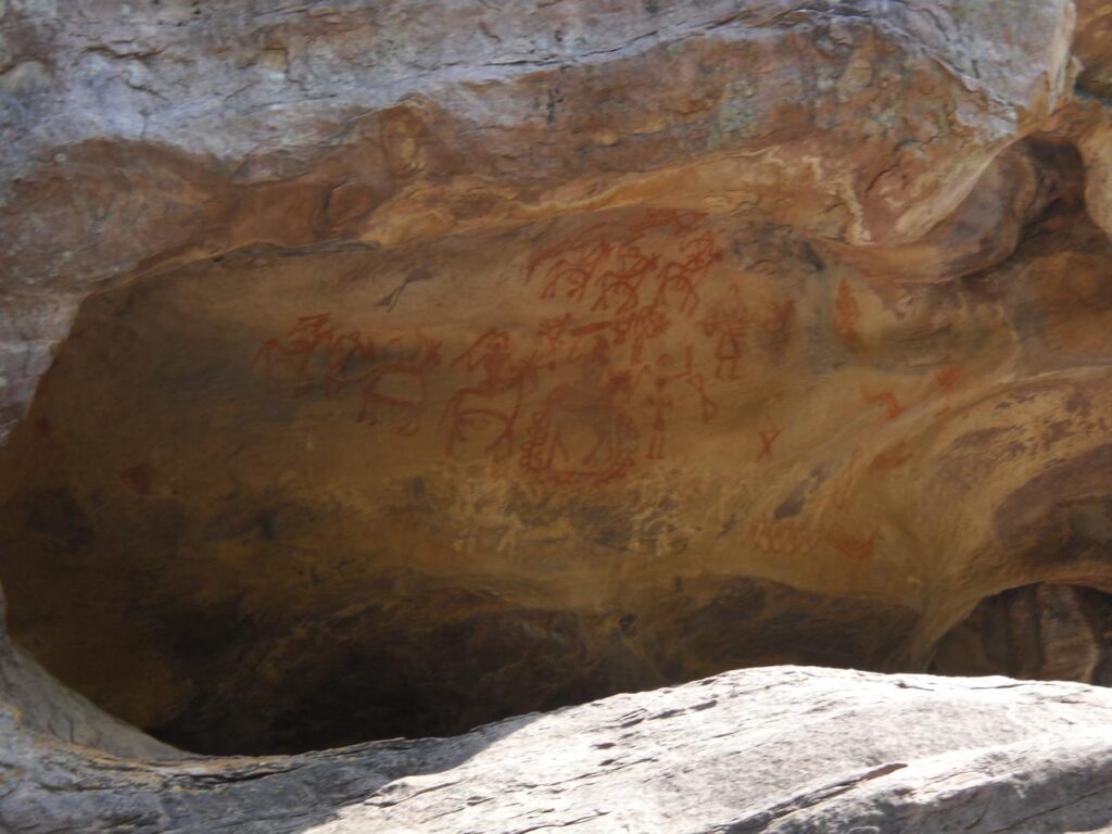 AskDushyant man hunting on horse rock painting bhimbetka an archaeological treasure of ancient india road trip to bhimbetka Year 2009