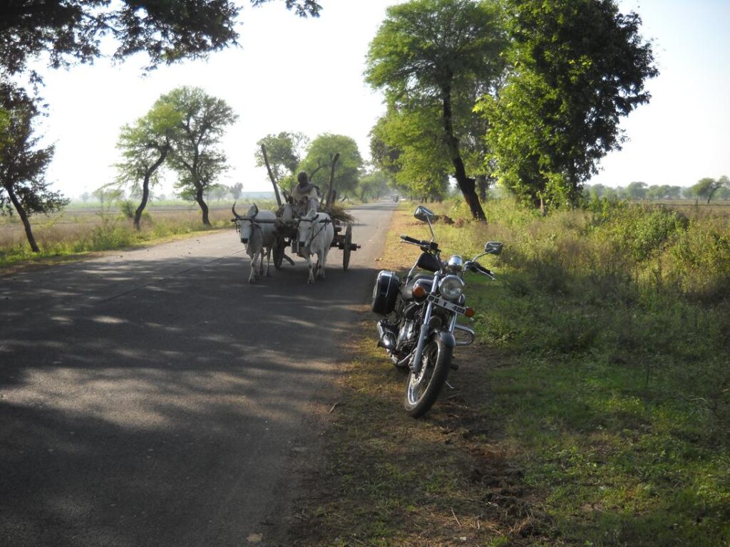 AskDushyant no comparison bike and bullock cart sarni to mohad kareli bike trip to meet relatives year 2009 sarni to mohad bike ride memoir